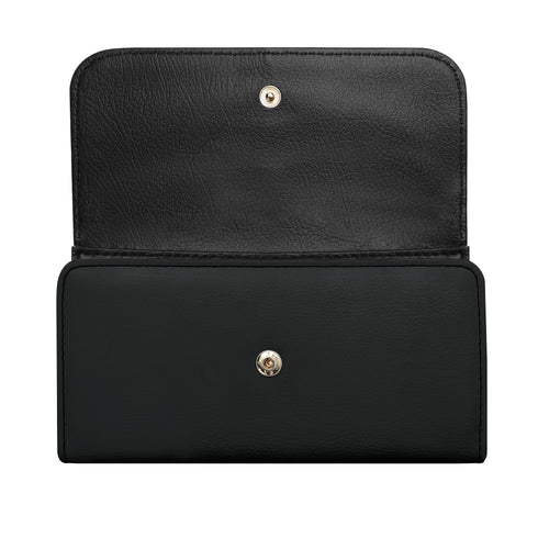 Durable Trifold Leather Long Wallet feat Graffiti Stykonz White on Black | Graffiti Wallet - Stykonz Graffiti Streetwear