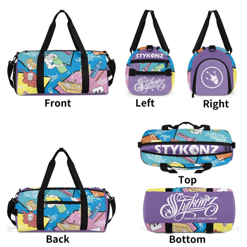 Duxonz Graffiti Duffle Bag feat 90s Elements | Sports & Gym Bag – Hip - Hop Streetwear - Stykonz Graffiti Streetwear