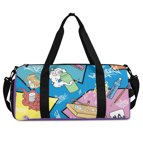 Duxonz Graffiti Duffle Bag feat 90s Elements | Sports & Gym Bag – Hip - Hop Streetwear - Stykonz Graffiti Streetwear