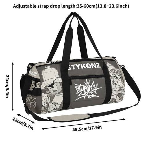 Duxonz Graffiti Duffle Bag feat Chromium | Sports & Gym Bag – Hip - Hop Streetwear - Stykonz Graffiti Streetwear