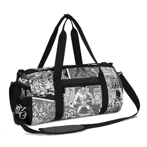 Duxonz Graffiti Duffle Bag feat Comic Stykonz 1 Black | Sports & Gym Bag – Hip - Hop Streetwear - Stykonz Graffiti Streetwear