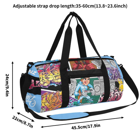 Duxonz Graffiti Duffle Bag feat Comic Stykonz 1 | Sports & Gym Bag – Hip - Hop Streetwear - Stykonz Graffiti Streetwear