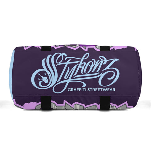 Duxonz Graffiti Duffle Bag feat Purple Wildstyle | Sports & Gym Bag – Hip - Hop Streetwear - Stykonz Graffiti Streetwear