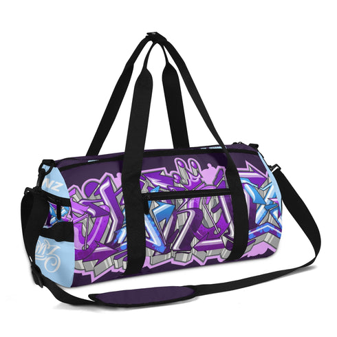 Duxonz Graffiti Duffle Bag feat Purple Wildstyle | Sports & Gym Bag – Hip - Hop Streetwear - Stykonz Graffiti Streetwear