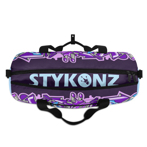 Duxonz Graffiti Duffle Bag feat Purple Wildstyle | Sports & Gym Bag – Hip - Hop Streetwear - Stykonz Graffiti Streetwear