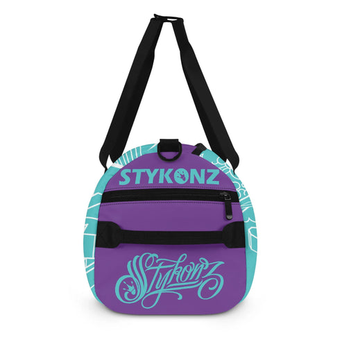 Duxonz Graffiti Duffle Bag feat Turquoise Mix Script – Sports Bag Gym Bag | Hip - Hop - Stykonz Graffiti Streetwear