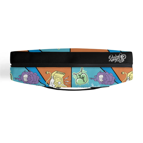 Executive Luxurious Leather Waterproof Bag feat 90s Elements Graffiti - Stykonz Graffiti Streetwear