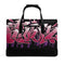 Executive Luxurious Leather Waterproof Bag feat Black Cherry Graffiti - Stykonz Graffiti Streetwear
