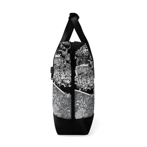 Executive Luxurious Leather Waterproof Bag feat BW Comic Stykonz Graffiti - Stykonz Graffiti Streetwear