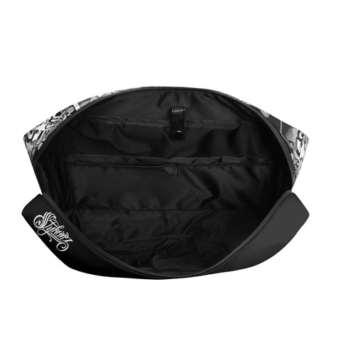Executive Luxurious Leather Waterproof Bag feat BW Comic Stykonz Graffiti - Stykonz Graffiti Streetwear
