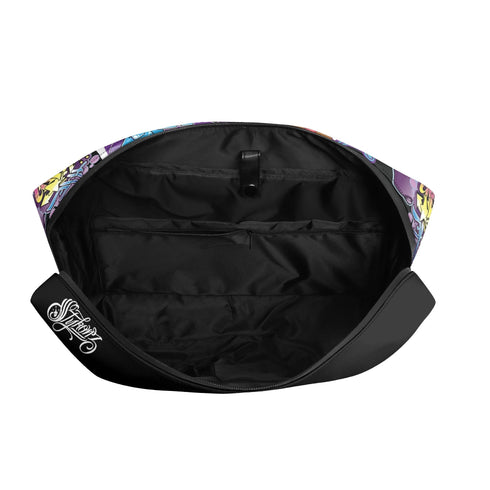 Executive Luxurious Leather Waterproof Bag feat Comic Stykonz 1 Graffiti - Stykonz Graffiti Streetwear