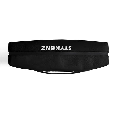 Executive Luxurious Leather Waterproof Bag feat Scriptkonz Stykonz BW Graffiti - Stykonz Graffiti Streetwear