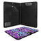 Foldable Leather Portfolio Organizer with Clipboard feat Purple Wildstyle Graffiti - Stykonz Graffiti Streetwear