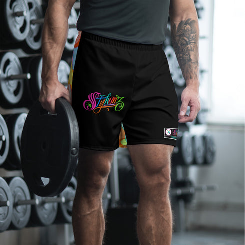 Graffiti Athletic Long Shorts – Black Candy | Hip - Hop Streetwear Shorts - Stykonz Graffiti Streetwear