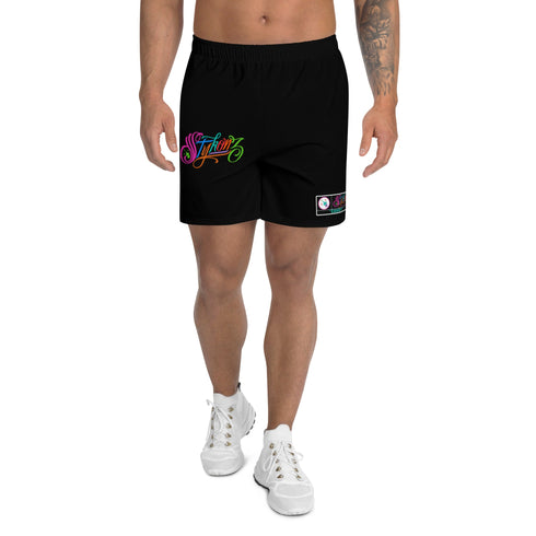 Graffiti Athletic Long Shorts – Black Candy | Hip - Hop Streetwear Shorts - Stykonz Graffiti Streetwear