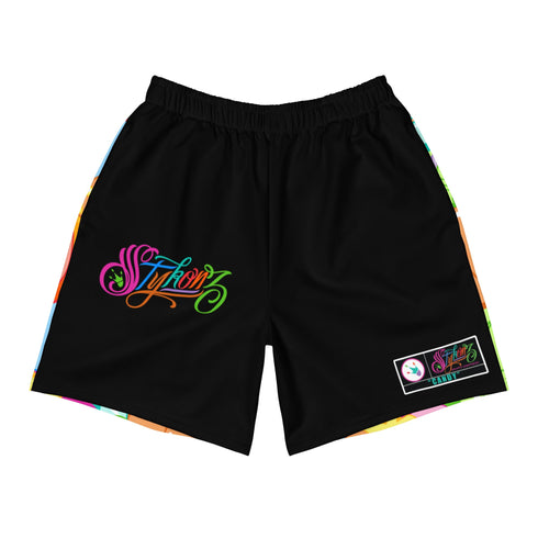 Graffiti Athletic Long Shorts – Black Candy | Hip - Hop Streetwear Shorts - Stykonz Graffiti Streetwear