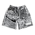 Graffiti Athletic Long Shorts – B&W Comic Stykonz 1 | Hip - Hop Streetwear Shorts - Stykonz Graffiti Streetwear
