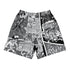 Graffiti Athletic Long Shorts – B&W Comic Stykonz 1 | Hip - Hop Streetwear Shorts - Stykonz Graffiti Streetwear