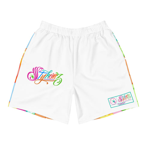 Graffiti Athletic Long Shorts – Candy | Hip - Hop Streetwear Shorts - Stykonz Graffiti Streetwear