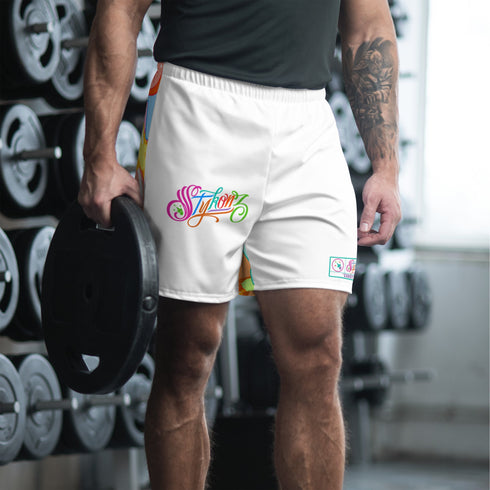 Graffiti Athletic Long Shorts – Candy | Hip - Hop Streetwear Shorts - Stykonz Graffiti Streetwear