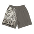 Graffiti Athletic Long Shorts – Chromium | Hip - Hop Streetwear Shorts - Stykonz Graffiti Streetwear