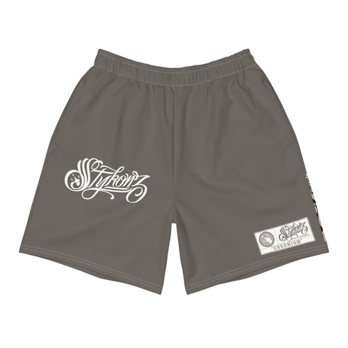 Graffiti Athletic Long Shorts – Chromium | Hip - Hop Streetwear Shorts - Stykonz Graffiti Streetwear