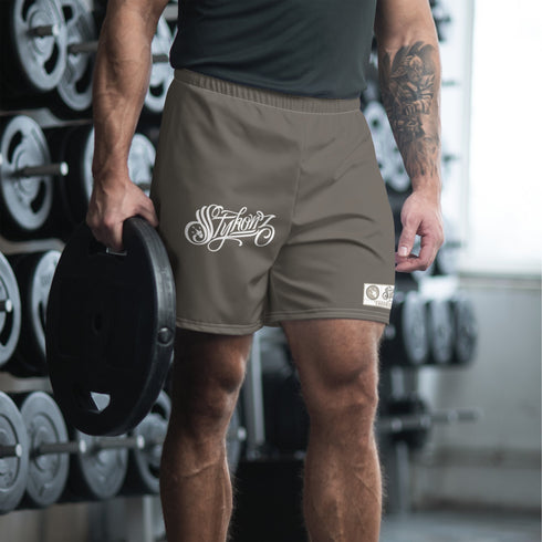 Graffiti Athletic Long Shorts – Chromium | Hip - Hop Streetwear Shorts - Stykonz Graffiti Streetwear