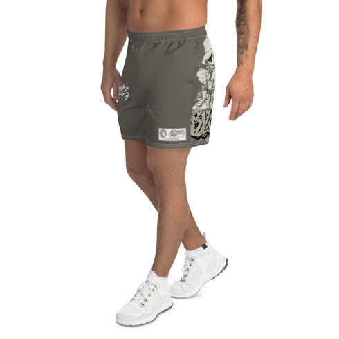 Graffiti Athletic Long Shorts – Chromium | Hip - Hop Streetwear Shorts - Stykonz Graffiti Streetwear