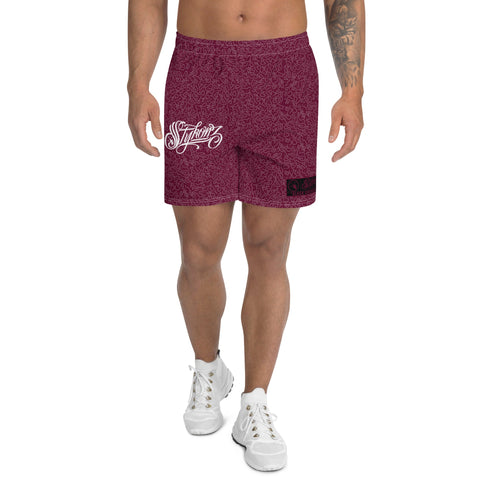 Graffiti Athletic Long Shorts – feat Black Cherry | Hip - Hop Streetwear Shorts - Stykonz Graffiti Streetwear