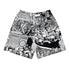 Graffiti Athletic Long Shorts – feat B&W Comic Stykonz 1 | Hip - Hop Streetwear Shorts - Stykonz Graffiti Streetwear