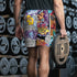 Graffiti Athletic Long Shorts – feat Comic Stykonz 1 | Hip - Hop Streetwear Shorts - Stykonz Graffiti Streetwear
