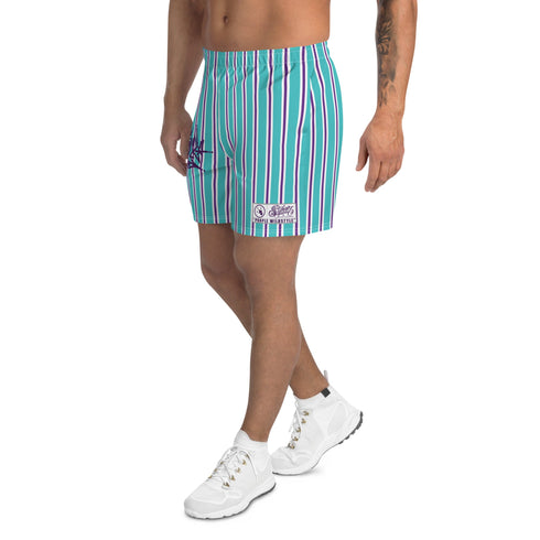 Graffiti Athletic Long Shorts – feat Stykonz Candy Turquoise Tag | Hip - Hop Streetwear Shorts - Stykonz Graffiti Streetwear