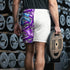 Graffiti Athletic Long Shorts – feat Stykonz Purple Wildstyle | Hip - Hop Streetwear Shorts - Stykonz Graffiti Streetwear