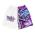 Graffiti Athletic Long Shorts – feat Stykonz Purple Wildstyle | Hip - Hop Streetwear Shorts - Stykonz Graffiti Streetwear