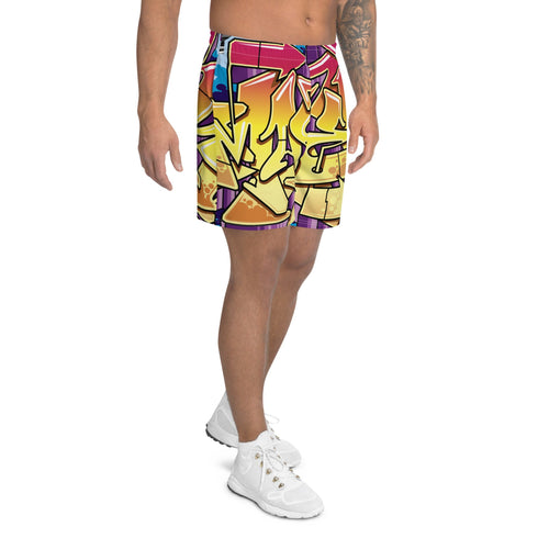 Graffiti Athletic Long Shorts – feat The Train Master NY Wildstyle | Hip - Hop Streetwear Shorts - Stykonz Graffiti Streetwear