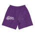 Graffiti Athletic Long Shorts – feat The Train Master Purple | Hip - Hop Streetwear Shorts - Stykonz Graffiti Streetwear