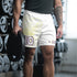 Graffiti Athletic Long Shorts – feat The Train Master White | Hip - Hop Streetwear Shorts - Stykonz Graffiti Streetwear