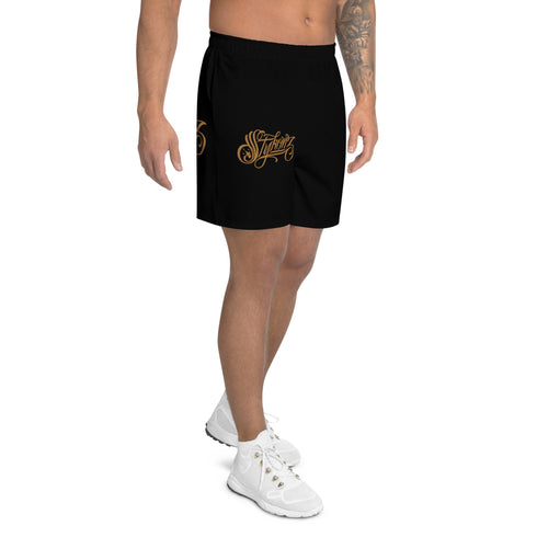 Graffiti Athletic Long Shorts – Gold Scriptkonz | Hip - Hop Streetwear Shorts - Stykonz Graffiti Streetwear