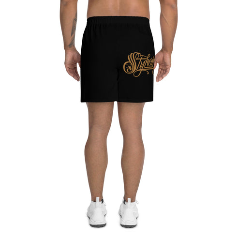 Graffiti Athletic Long Shorts – Gold Scriptkonz | Hip - Hop Streetwear Shorts - Stykonz Graffiti Streetwear