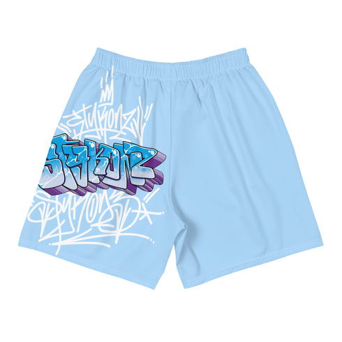 Graffiti Athletic Long Shorts – Ice Block | Hip - Hop Streetwear Shorts - Stykonz Graffiti Streetwear