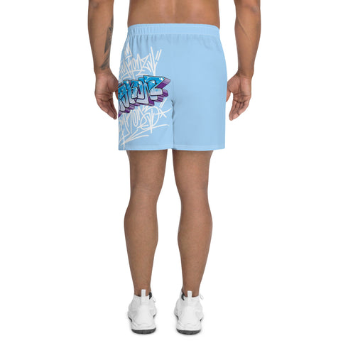 Graffiti Athletic Long Shorts – Ice Block | Hip - Hop Streetwear Shorts - Stykonz Graffiti Streetwear