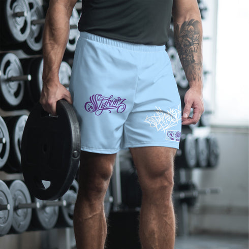Graffiti Athletic Long Shorts – Ice Block | Hip - Hop Streetwear Shorts - Stykonz Graffiti Streetwear