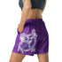 Graffiti Athletic Long Shorts - Stykonz Purple and White Throwup Script | Hip - Hop Streetwear Shorts - Stykonz Graffiti Streetwear