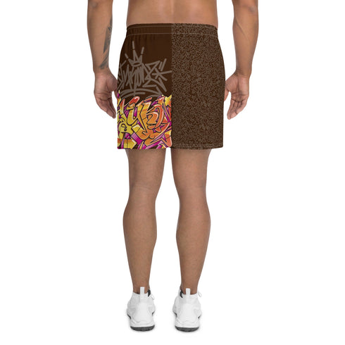 Graffiti Athletic Long Shorts – Sundown | Hip - Hop Streetwear Shorts - Stykonz Graffiti Streetwear