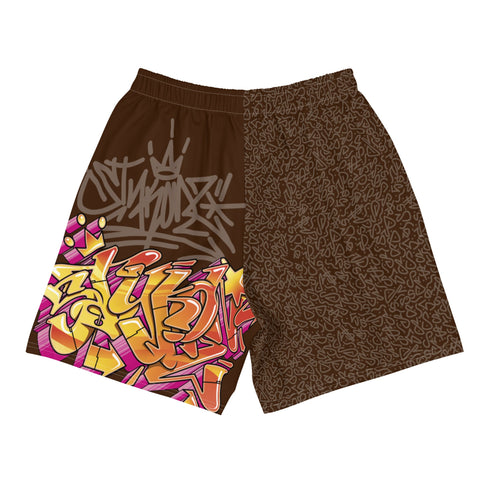Graffiti Athletic Long Shorts – Sundown | Hip - Hop Streetwear Shorts - Stykonz Graffiti Streetwear