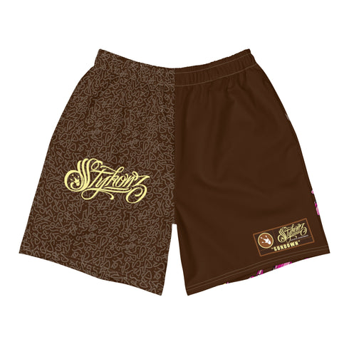 Graffiti Athletic Long Shorts – Sundown | Hip - Hop Streetwear Shorts - Stykonz Graffiti Streetwear