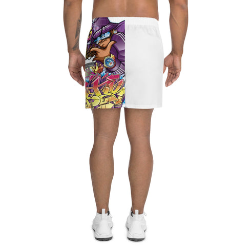 Graffiti Athletic Long Shorts – The Train Master NY Wildstyle | Hip - Hop Streetwear Shorts - Stykonz Graffiti Streetwear