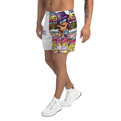 Graffiti Athletic Long Shorts – The Train Master NY Wildstyle | Hip - Hop Streetwear Shorts - Stykonz Graffiti Streetwear