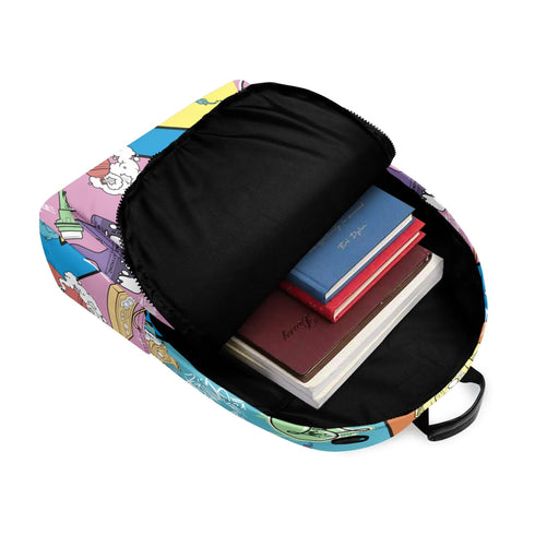 Graffiti Backpack 17 Inch Twill Leather feat 90’s Elements | Hip - Hop Streetwear Bag - Stykonz Graffiti Streetwear