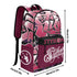 Graffiti Backpack 17 Inch Twill Leather feat Black Cherry | Hip - Hop Streetwear Bag - Stykonz Graffiti Streetwear